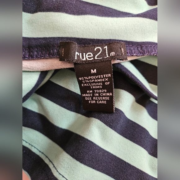 Rue21 Womens Blue Striped Pull On Maxi Skirt Size Medium - Picture 4 of 8